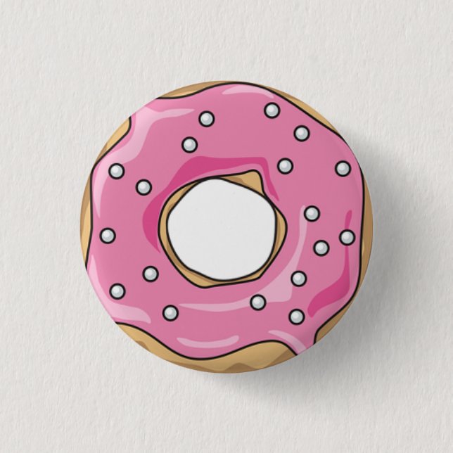 Pink Doughnut Button (Vorderseite)
