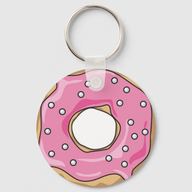 Pink Doughnut Schlüsselanhänger (Vorderseite)