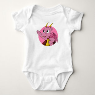 Pink Dragon Cartoon Babybodysuit Baby Strampler