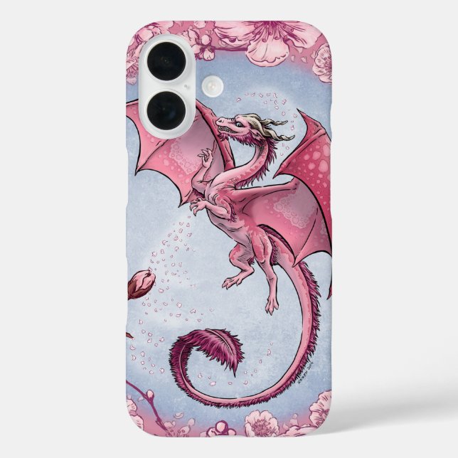 Pink Dragon of Spring Nature Fantasy Art Case-Mate iPhone Hülle (Rückseite)