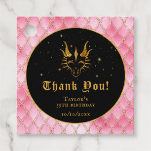 Pink Dragon Scales Gold Geburtstag Vielen Dank Geschenkanhänger