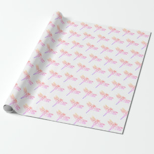 Pink Dragonfly Pastel Kids Niedlich Pattern Baby G Geschenkpapier