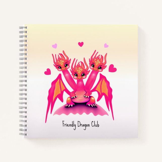 Pink dragons notizbuch (Vorderseite)