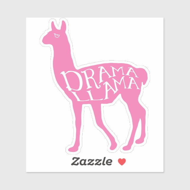 Pink Drama Llama Aufkleber (Blatt)