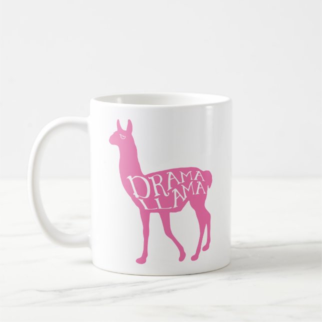 Pink Drama Llama Kaffeetasse (Links)