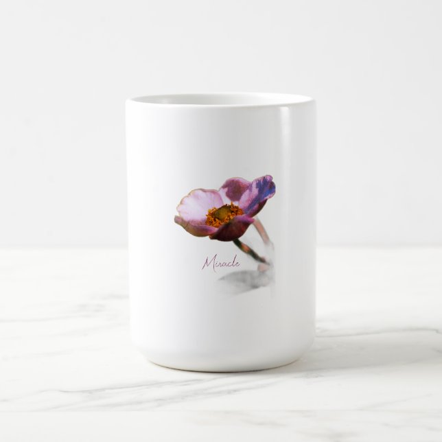 Pink Dream Blume - Elegante Fantasy Nature Kaffeetasse (Mittel)