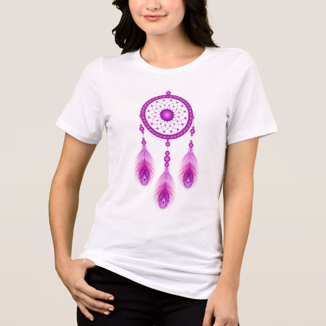 Pink Dream Catcher Tri-Blend Shirt (Vorderseite)