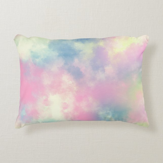 Pink Dreams Girly Cotton Candy Pillows Dekokissen (Vorderseite)