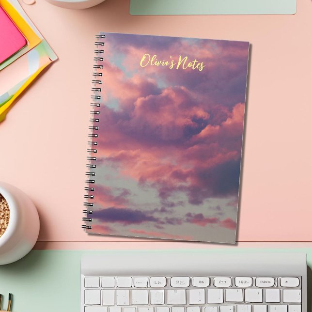 Pink Dreamy Ästhetische Sonnenuntergangswolken Notizblock (Von Creator hochgeladen)