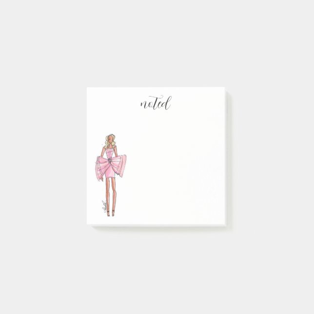 Pink dress post-it notes post-it klebezettel (Vorderseite)