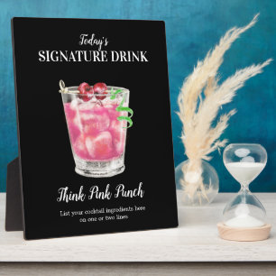 Pink drink ・ PERSONALISIEREN Sie dieses Getränk Pl Fotoplatte