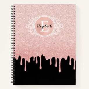 Pink Driving Glitzer Girly Artist Sketchbook Notizbuch