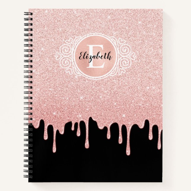 Pink Driving Glitzer Girly Artist Sketchbook Notizbuch (Vorderseite)