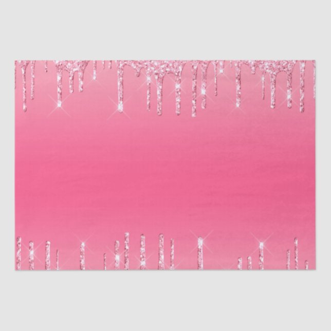 Pink Driving Glitzer Girly Trendy Chic Bling Seidenpapier (Vorderseite)