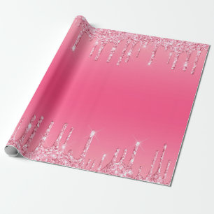 Pink Driving Glitzer Girly Trendy Chic Modern Geschenkpapier