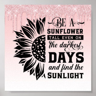 Pink Driving Glitzer Inspiration Zitat Poster