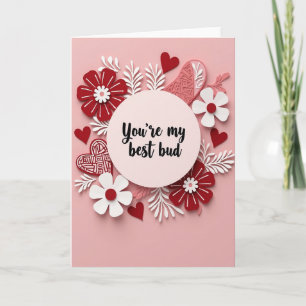 Pink Du bist meine beste Freundschafts-Karte Karte