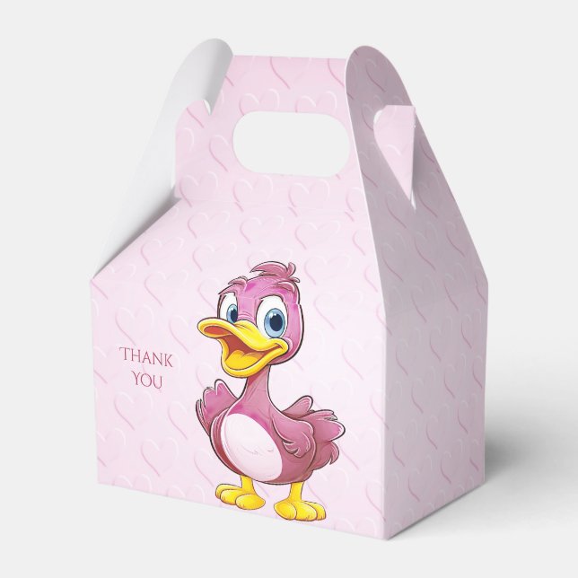 Pink Duck Favor Box Geschenkschachtel (Rückseite)