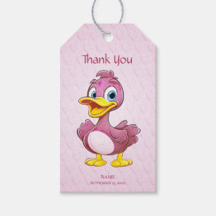 Pink Duck Gift Tag Geschenkanhänger