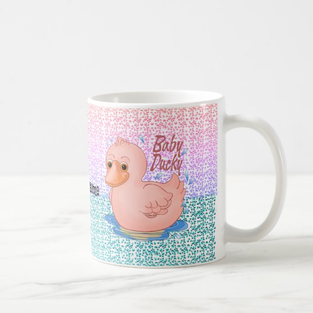 Pink Ducky Baby Girl Kaffeetasse (Rechts)