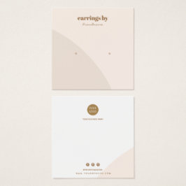 Pink Earring Display Business Card