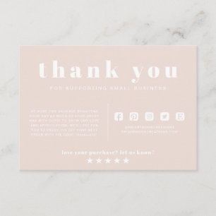 Pink Earth Tones Vielen Dank für Ihre Bestellung v Begleitkarte