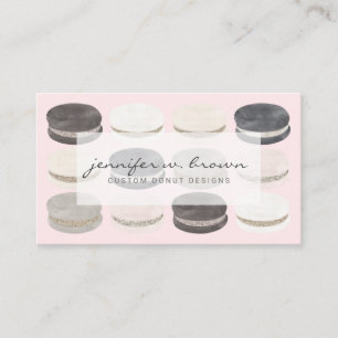 Pink Earthy Tones Boutique Macaron Kunsthandwerk Visitenkarte