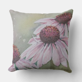 PINK ECHINACEA DAISY BLUME PATIO KISSEN