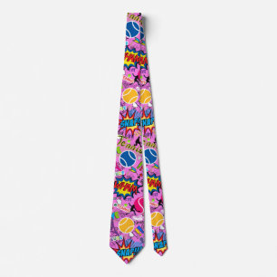😍 🤩 pink Eclectic Tennis 🎾 Muster Krawatte