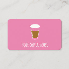 Pink Editable Coffee Briefmarke Treuekarte