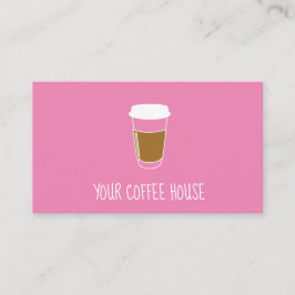 Pink Editable Coffee Briefmarke Treuekarte