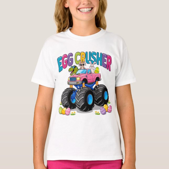 Pink Egg Kreuzfahrer Monster Truck Oster T-Shirt (Vorderseite)