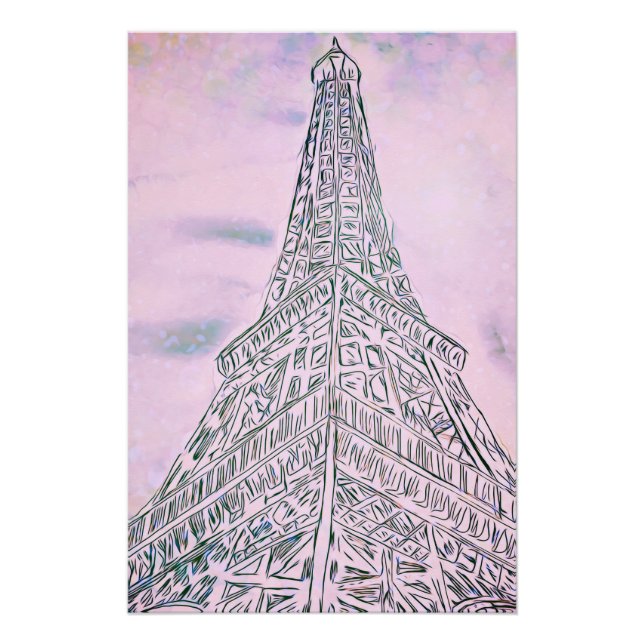 Pink Eiffel Poster (Vorderseite)