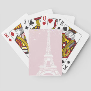 Pink Eiffel Tower Custom Playing Cards Spielkarten