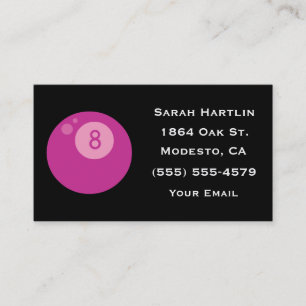 Pink Eightball Business Cards Visitenkarte