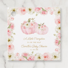 Pink ein wenig Pumpkin Baby Dusche Fevor Tags Geschenkanhänger