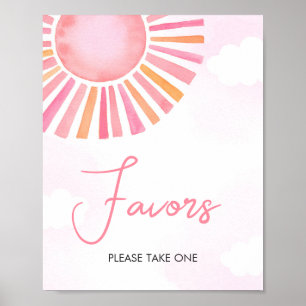 Pink ein wenig Ray of Sunshine Baby Duwer Favorite Poster