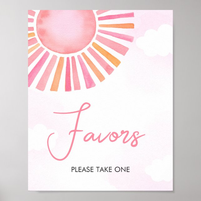 Pink ein wenig Ray of Sunshine Baby Duwer Favorite Poster (Vorne)