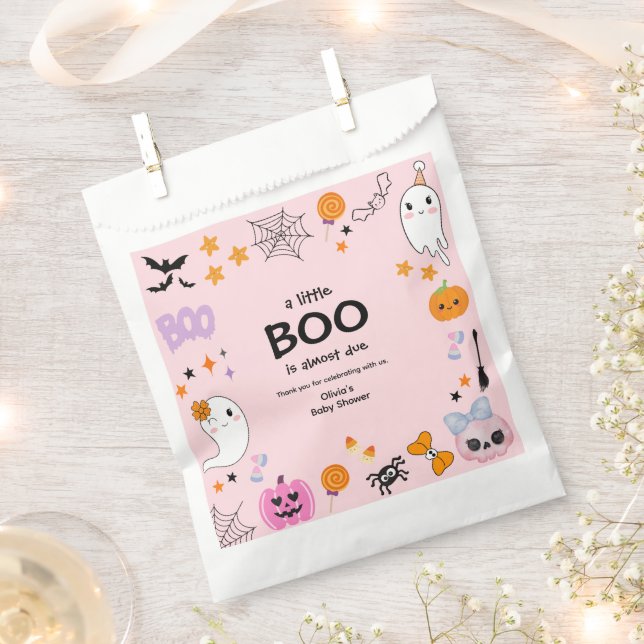Pink eine kleine Niedliche Ghost Halloween Kinderd Geschenktütchen (Ausgeschnitten)