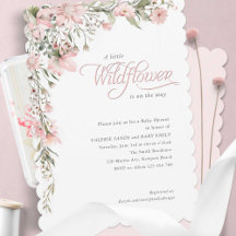 pink eine kleine Wildblume Baby Girl Dusche