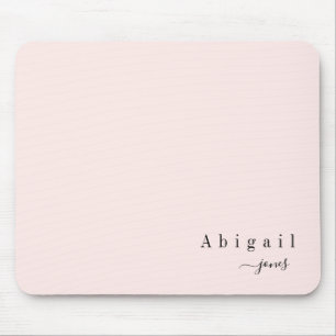 Pink Einfache Schreibschrift Name Moderne Luxus pe Mousepad