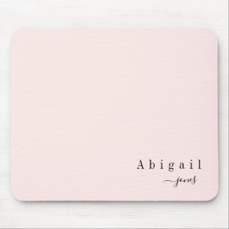 Pink Einfache Schreibschrift Name Moderne Luxus pe Mousepad