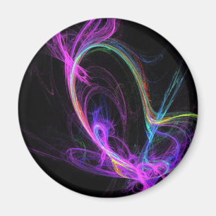 Pink Electric Fraktal Magnet