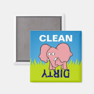 Pink-Elefant-Cartoon Magnet