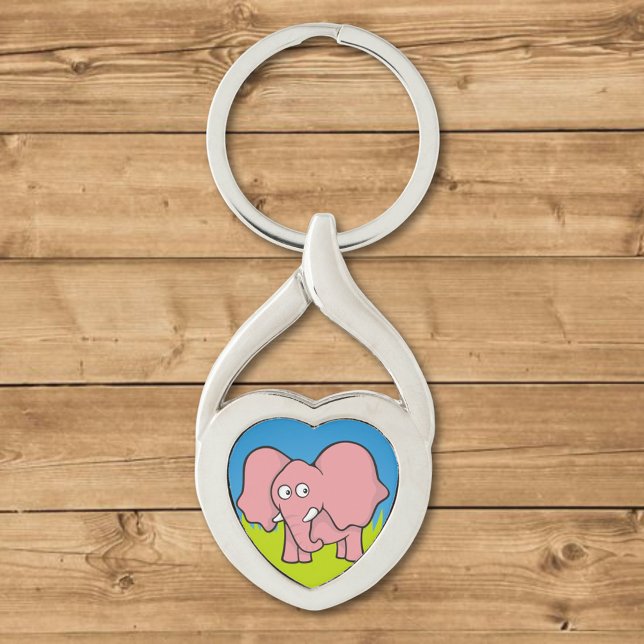 Pink-Elefant-Cartoon Schlüsselanhänger (Von Creator hochgeladen)