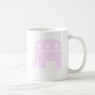 Pink Elefant GOP Symbol republikanische Frau Kaffeetasse