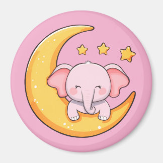 Pink-Elefant Magnet