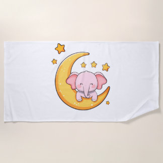 Pink-Elefant Strandtuch