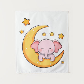 Pink-Elefant Wandteppich