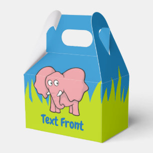Pink-Elefanten-Cartoon-Gefälligkeitsbox Geschenkschachtel